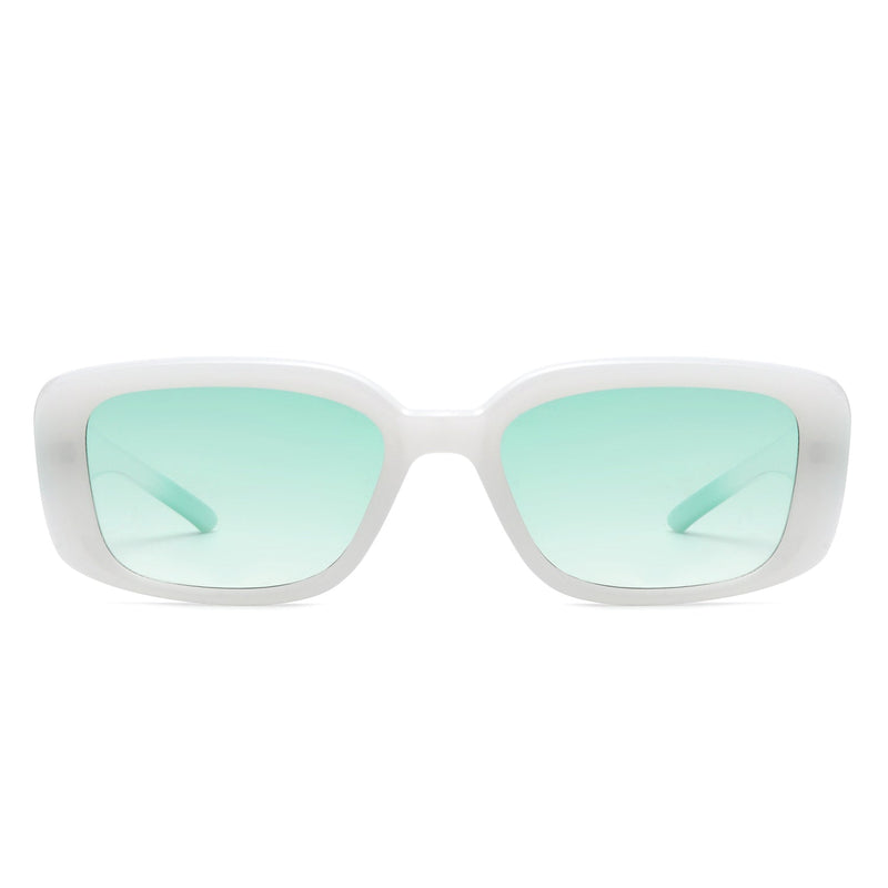 Azurette - Rectangle Retro Flat Top Vintage Inspired Square Sunglasses-8