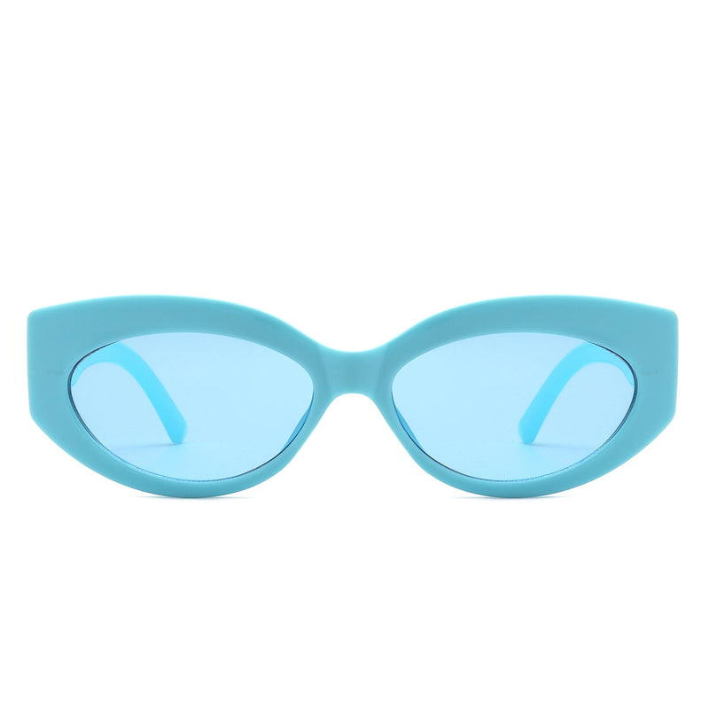 Moonfury - Oval Retro Tinted Fashion Round Cat Eye Sunglasses-9