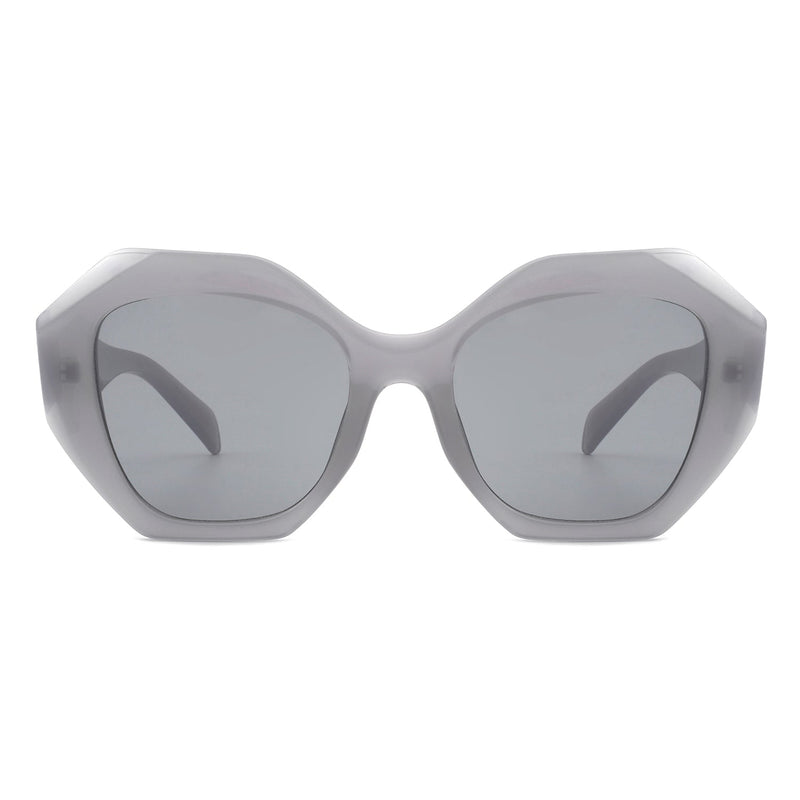 Crystalx - Women Geometric Retro Polygon Square Fashion Sunglasses-8
