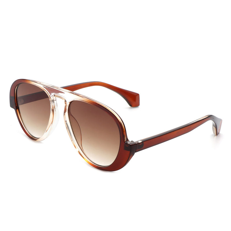 Twinklez - Futuristic Fashion Chunky Vintage Inspired Aviator Sunglasses-9
