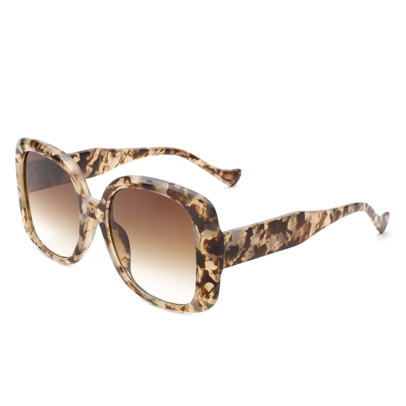 Kestrela - Women Oversize Flat Top Tinted Fashion Square Sunglasses-11
