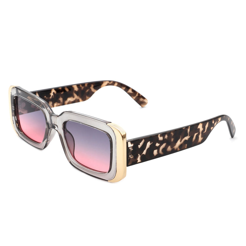 Quixotic - Rectangle Narrow Fashion Tinted Square Sunglasses-0