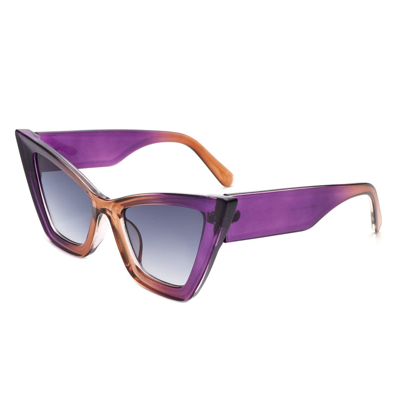 Stardaze - Square Retro Fashion High Pointed Cat Eye Sunglasses-10