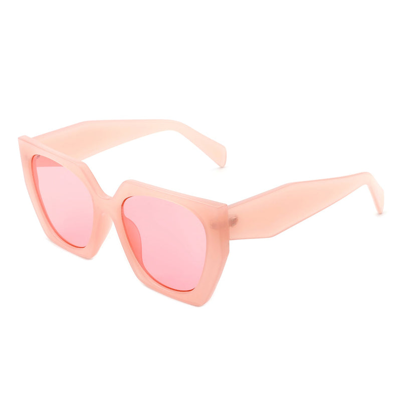 Kaeliana - Oversize Square Tinted Women Fashion Cat Eye Sunglasses-9