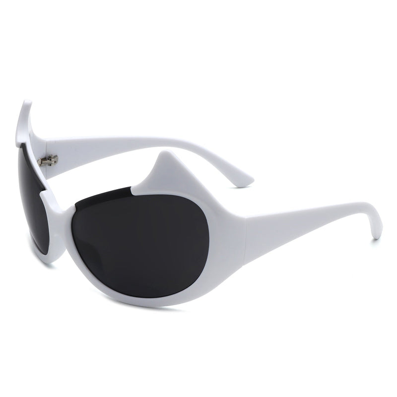 Vaelin - Round Oversize Fashion Cat Eye Sunglasses-9