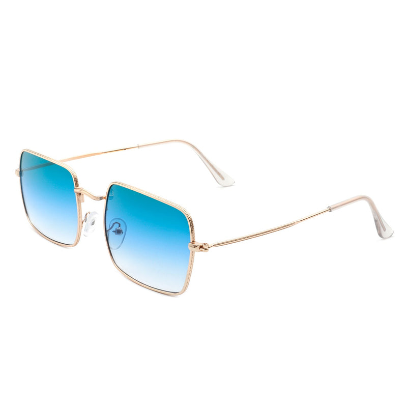 Unityful - Classic Metal Square Tinted Fashion Rectangle Sunglasses-9
