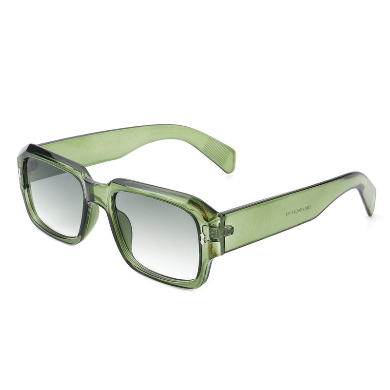 Opalina - Retro Rectangular Bold 90s Vintage Square Fashion Sunglasses-9