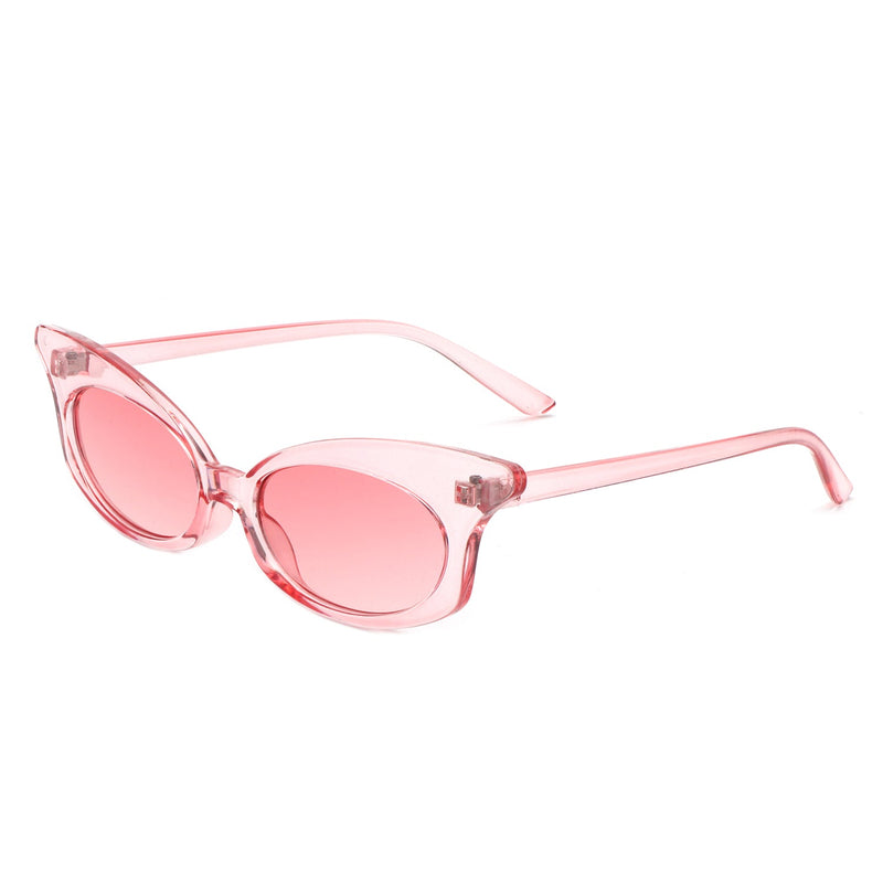 Tadiance - Women Chic Fashion Narrow Oval Butterfly Shape Cat Eye Sunglasses-8