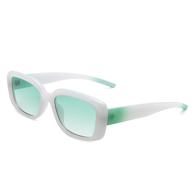 Azurette - Rectangle Retro Flat Top Vintage Inspired Square Sunglasses-9