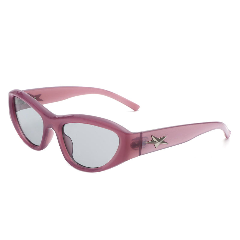 Starloft - Y2K Wrap Around Fashion Rectangle Sports Sunglasses-8