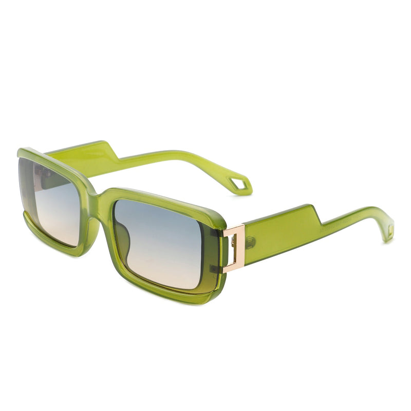 Unityton - Rectangle Retro Irregular Tinted Fashion Square Sunglasses-0