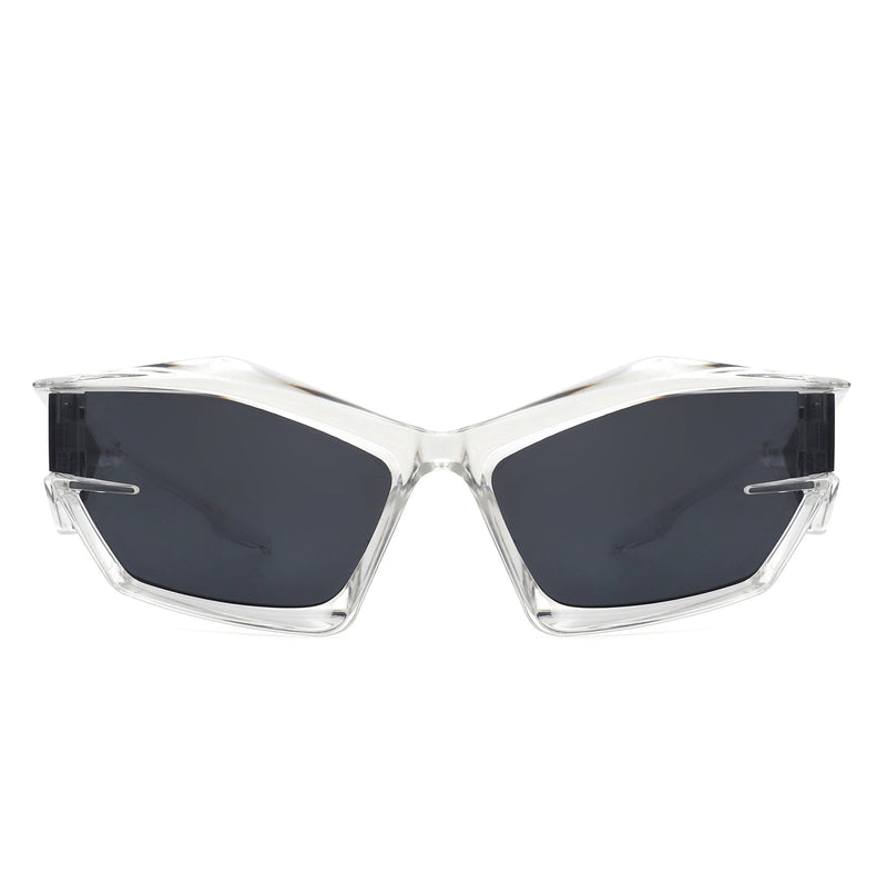 Pollich - Futuristic Rectangle Geometric Chunky Square Fashion Sunglasses-11