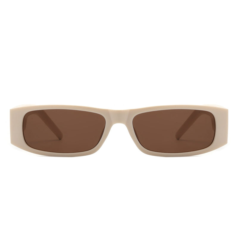 Skyrider - Retro Rectangle Narrow Square Vintage Slim Sunglasses-10