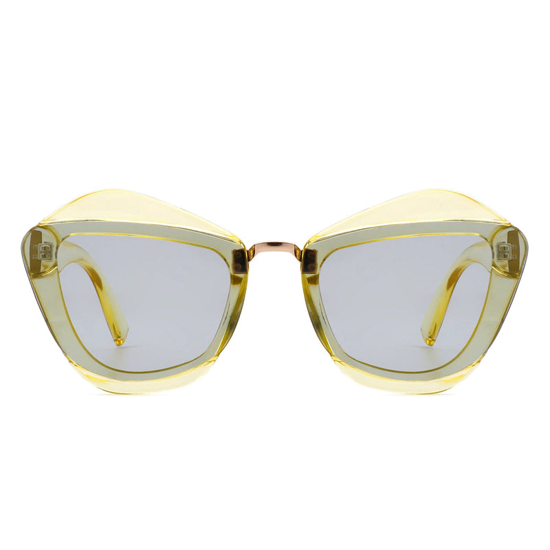 Infernia - Women Square Fashion Irregular Cat Eye Sunglasses-11