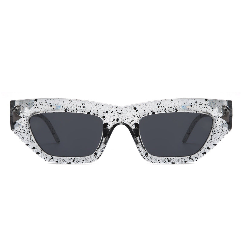 Oceanlux - Women Fashion Square Chunky Retro Chic Cat Eye Sunglasses-1