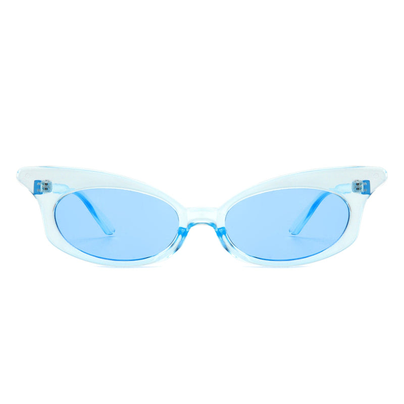 Tadiance - Women Chic Fashion Narrow Oval Butterfly Shape Cat Eye Sunglasses-11