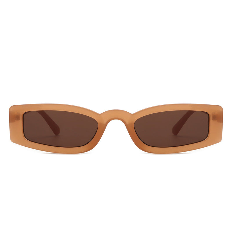 Starzest - Rectangle Slim Retro Tinted Square Vintage Narrow Sunglasses-10