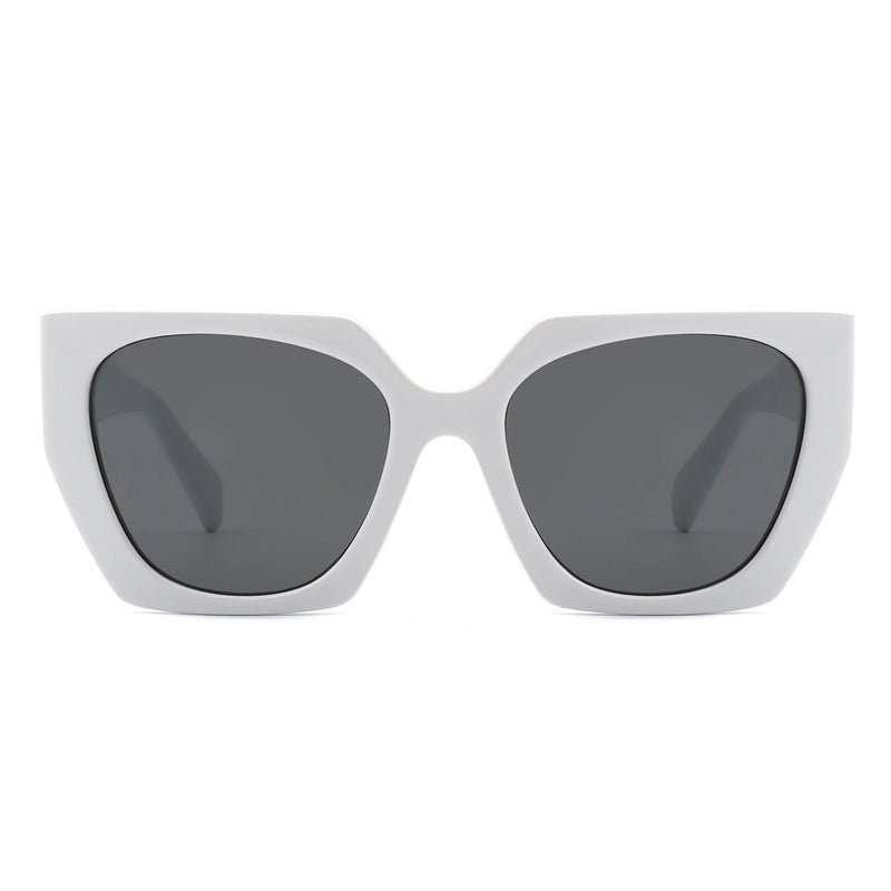 Kaeliana - Oversize Square Tinted Women Fashion Cat Eye Sunglasses-10