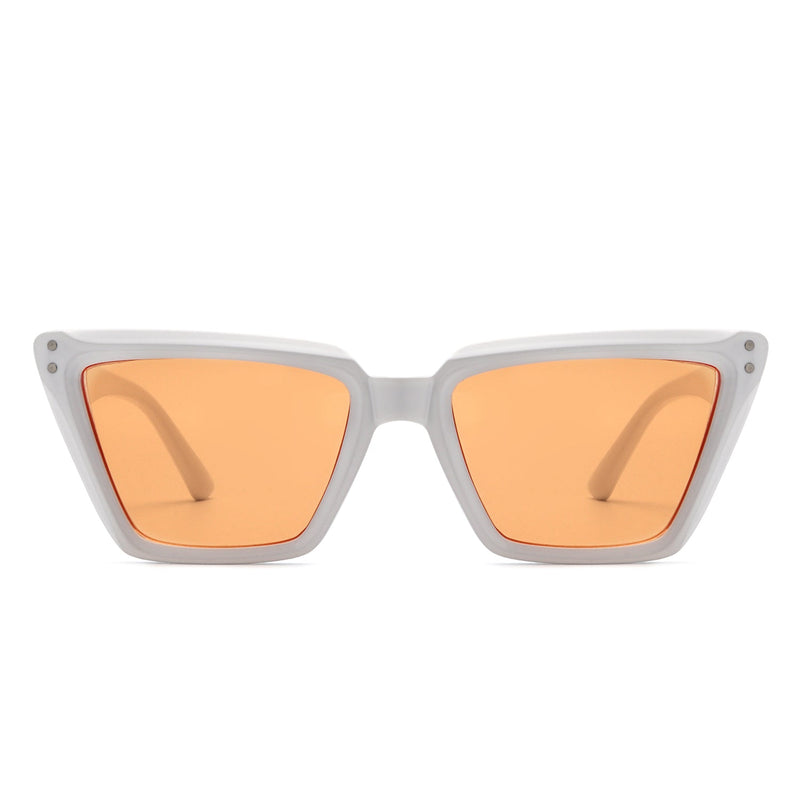 Horizonz - Square Flat Top Fashion Retro Women Cat Eye Sunglasses-11