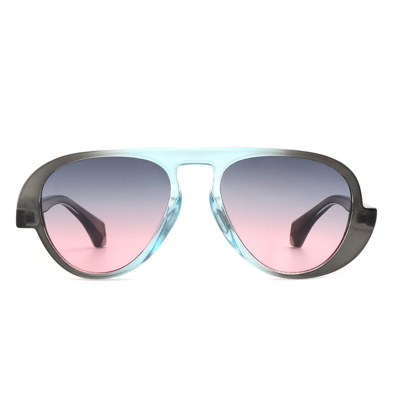 Twinklez - Futuristic Fashion Chunky Vintage Inspired Aviator Sunglasses-10