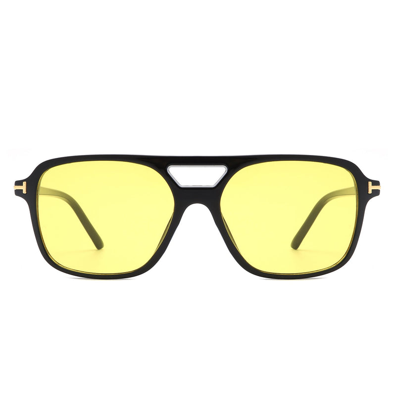 Skyhavoc - Retro Square Brow-Bar Fashion Aviator Sunglasses-11