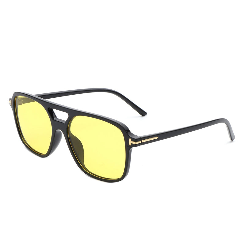 Skyhavoc - Retro Square Brow-Bar Fashion Aviator Sunglasses-10