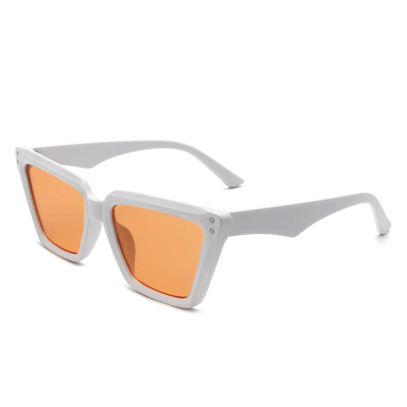 Horizonz - Square Flat Top Fashion Retro Women Cat Eye Sunglasses-10