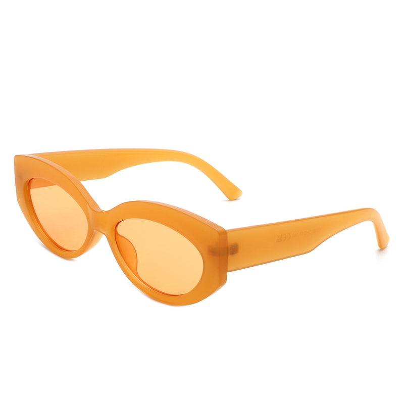 Moonfury - Oval Retro Tinted Fashion Round Cat Eye Sunglasses-10