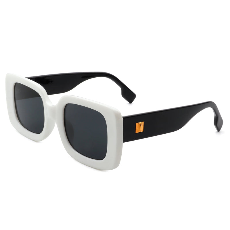 Jadestone - Square Retro Flat Top Fashion Sunglasses-10