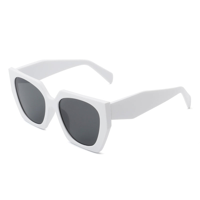 Kaeliana - Oversize Square Tinted Women Fashion Cat Eye Sunglasses-11