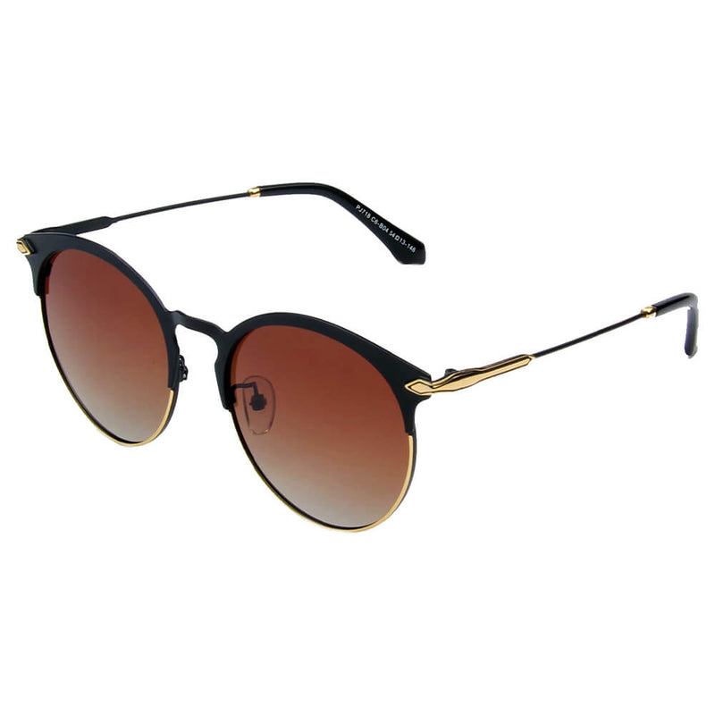 VILLARROBLEDO | Women Round Horn Rim Style Polarized Sunglasses-2
