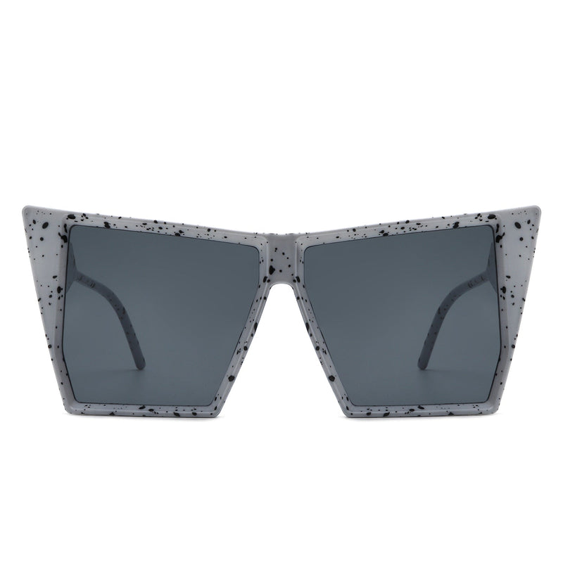 Skyhaste - Women Square Oversize Flat Top Fashion Sunglasses-7