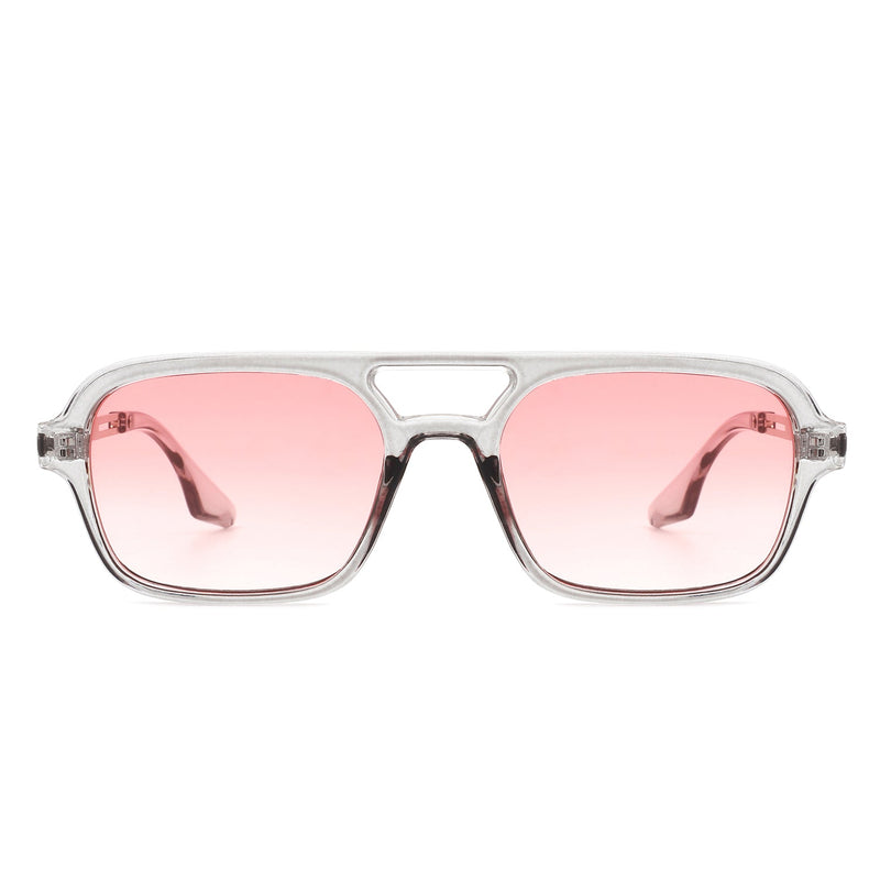 Candorae - Retro Square Brow-Bar Fashion Aviator Style Vintage Sunglasses-12