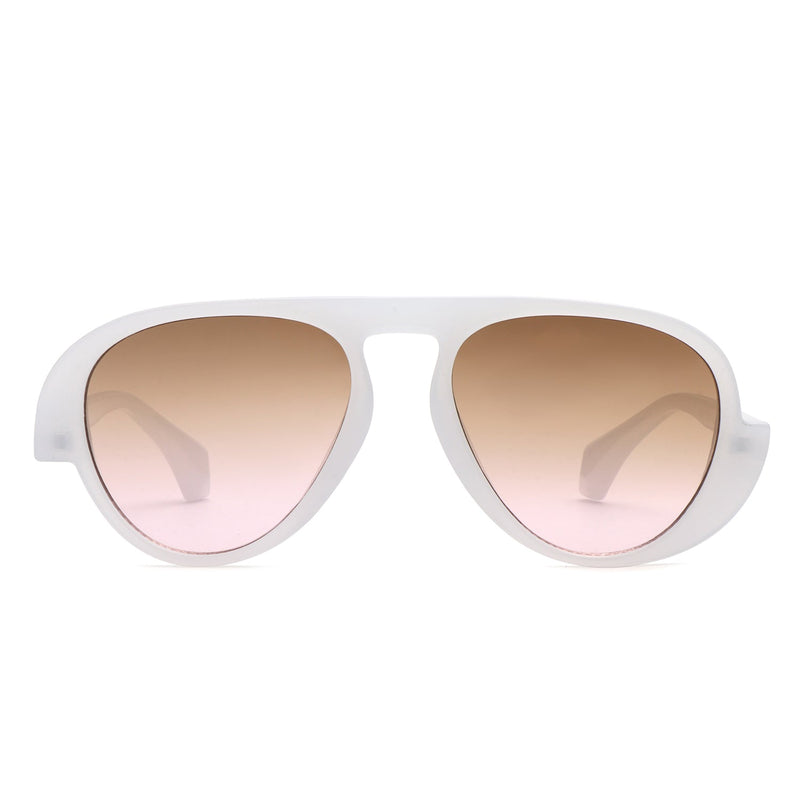 Twinklez - Futuristic Fashion Chunky Vintage Inspired Aviator Sunglasses-12