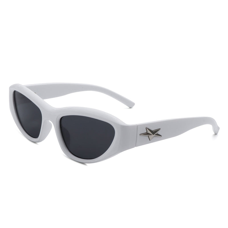 Starloft - Y2K Wrap Around Fashion Rectangle Sports Sunglasses-12