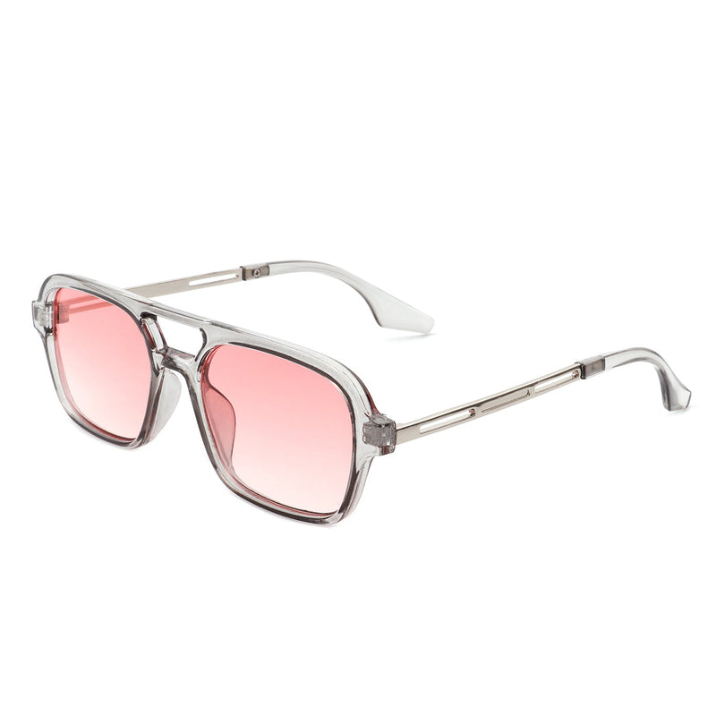 Candorae - Retro Square Brow-Bar Fashion Aviator Style Vintage Sunglasses-13