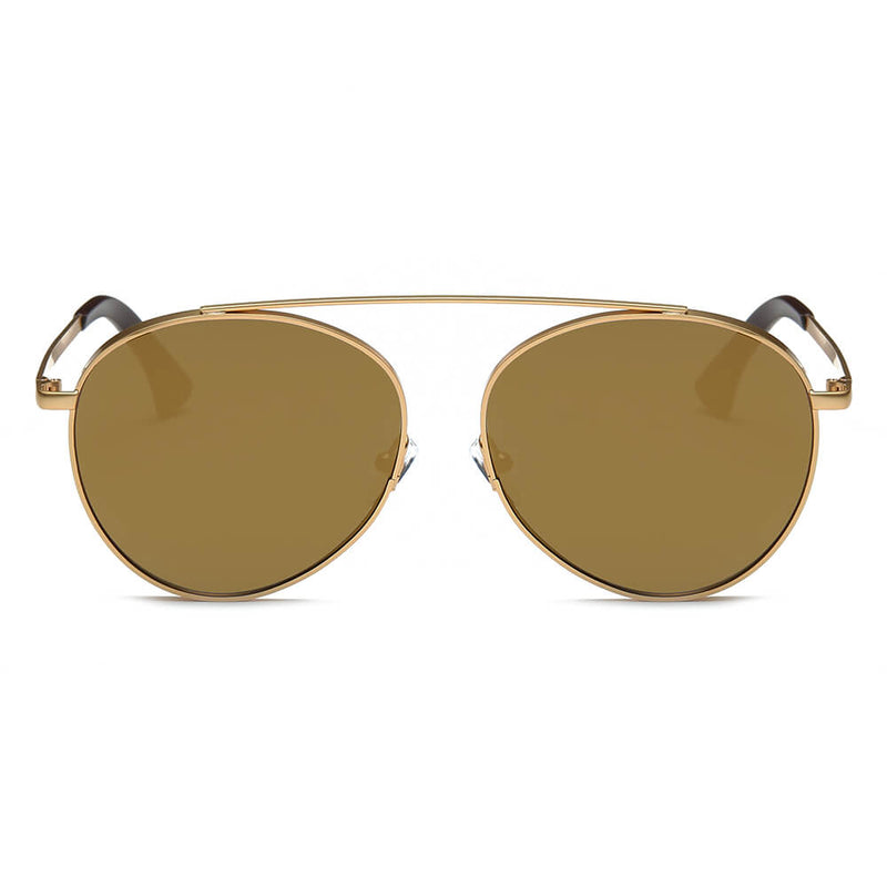 BETHEL | Retro Mirrored Lens Teardrop Aviator Sunglasses-1