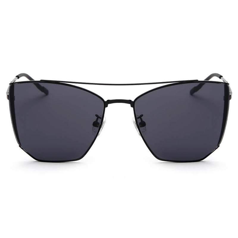 DORSET - Oversize Polygon Mirrored Lens Cat Eye Sunglasses-5