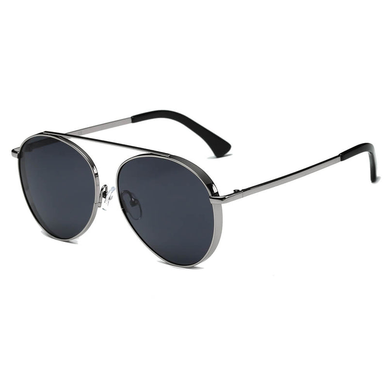 BETHEL | Retro Mirrored Lens Teardrop Aviator Sunglasses-6