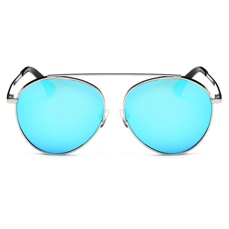 BETHEL | Retro Mirrored Lens Teardrop Aviator Sunglasses-11