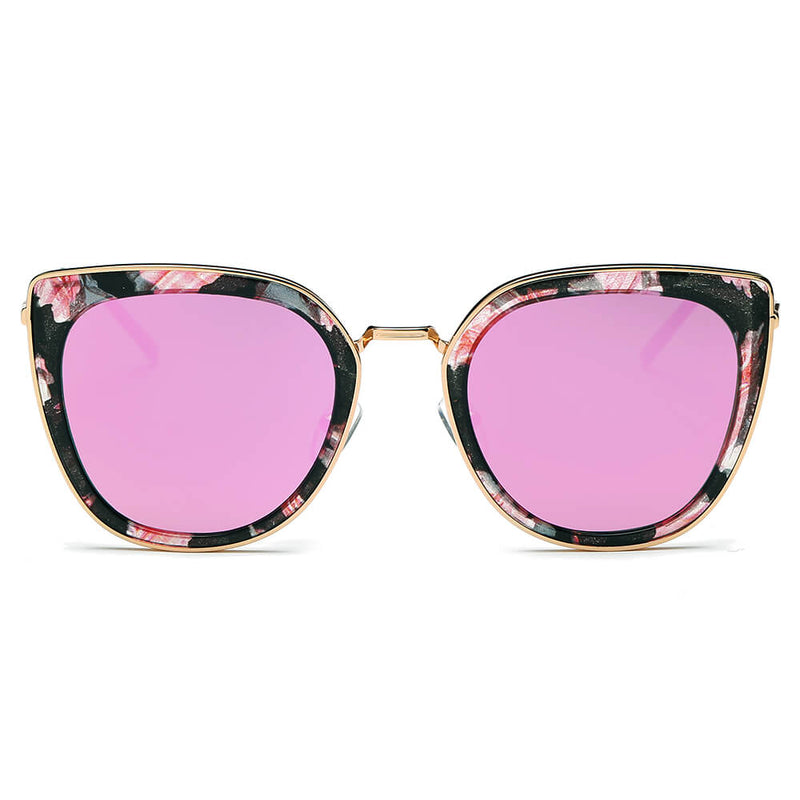 SASKIA | Women Polarized Cat Eye Fashion Rim Sunglasses-5