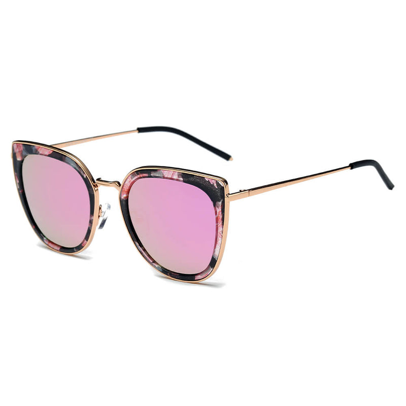 SASKIA | Women Polarized Cat Eye Fashion Rim Sunglasses-4