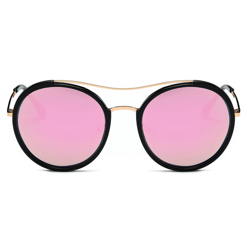 EMPORIA | Retro Polarized Lens Circle Round Sunglasses-4