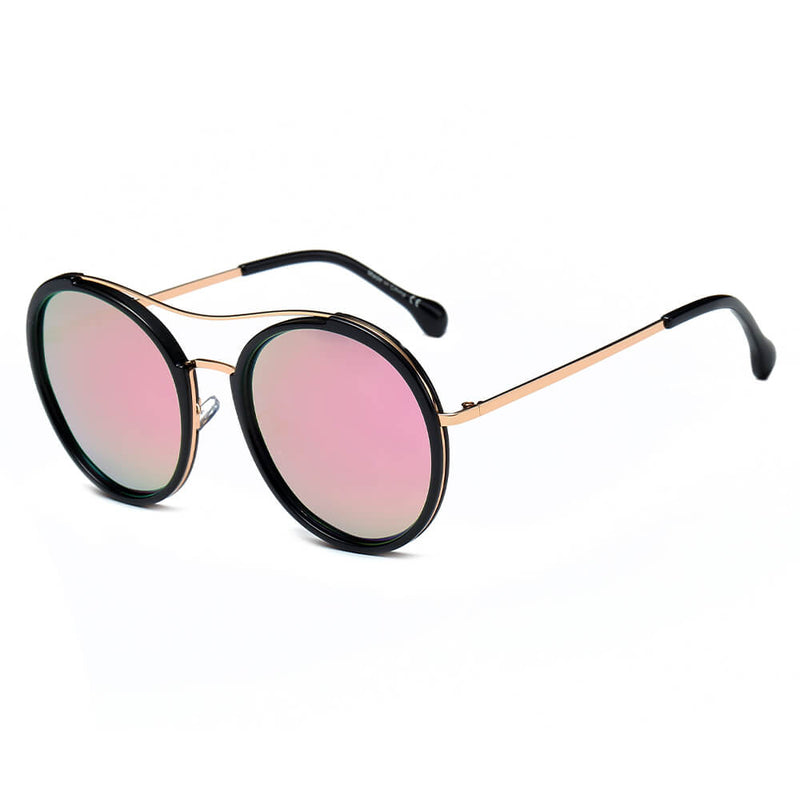EMPORIA | Retro Polarized Lens Circle Round Sunglasses-3