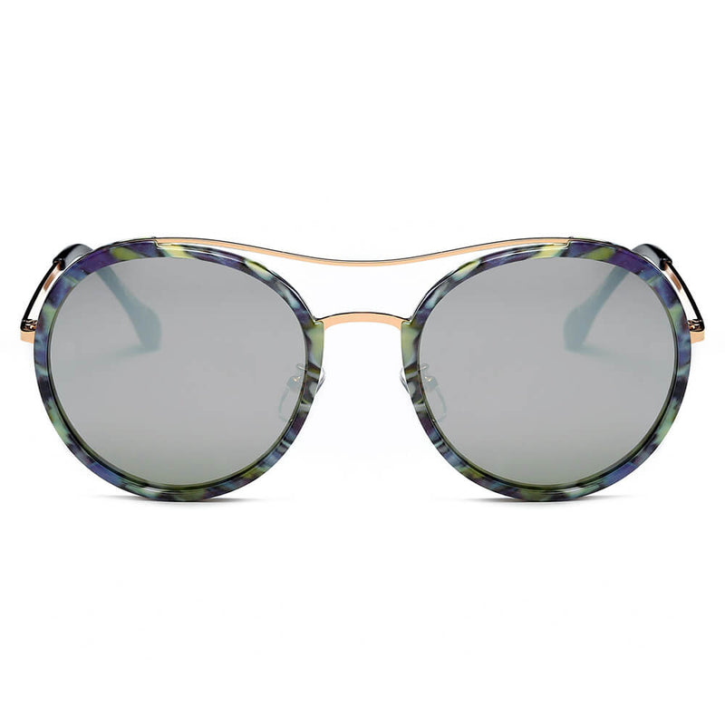 EMPORIA | Retro Polarized Lens Circle Round Sunglasses-8
