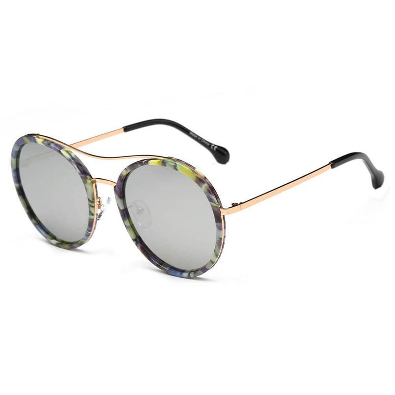 EMPORIA | Retro Polarized Lens Circle Round Sunglasses-7
