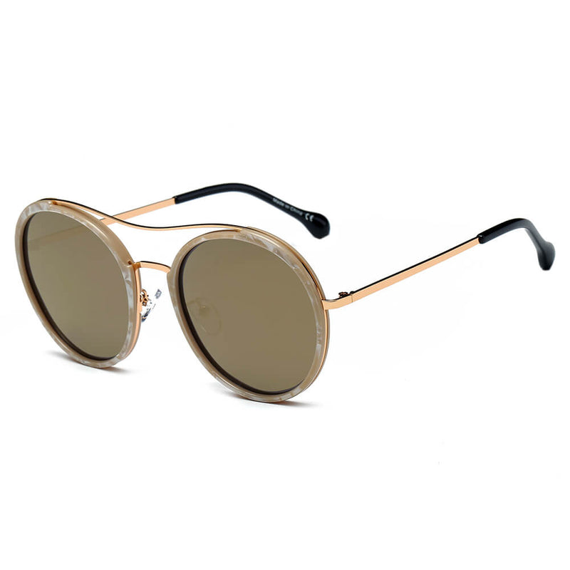 EMPORIA | Retro Polarized Lens Circle Round Sunglasses-9