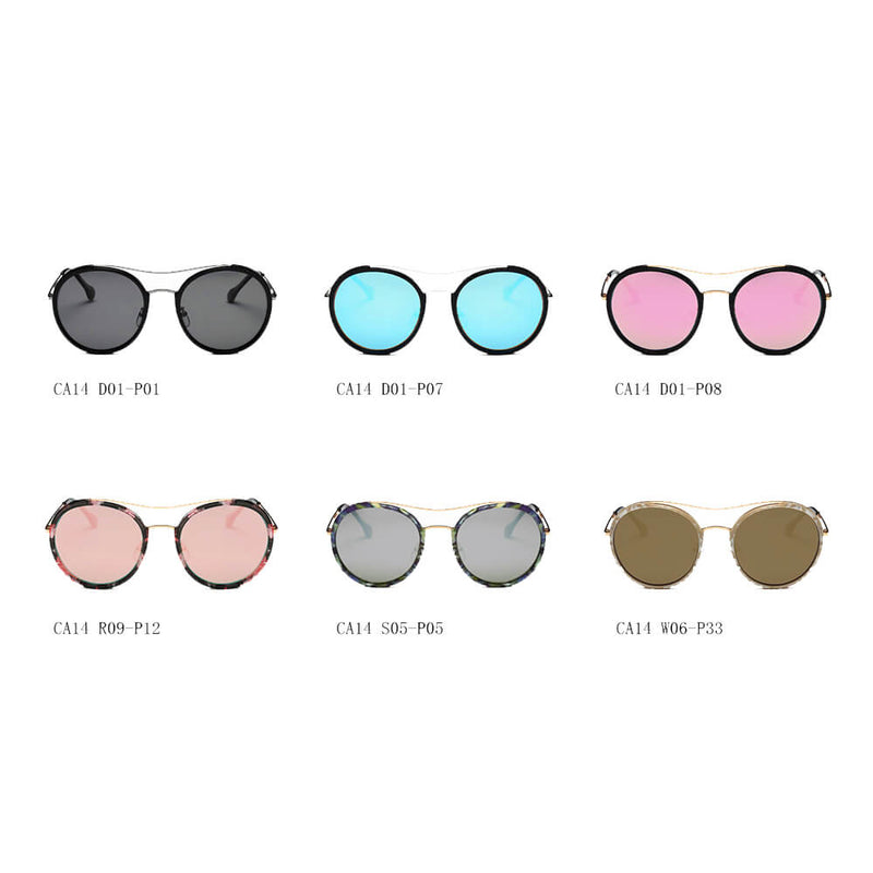 EMPORIA | Retro Polarized Lens Circle Round Sunglasses-15
