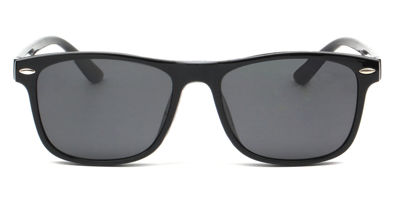 Toki | Polarized Clip-On Lens Rectangular Nailed Deco Sunglasses-1