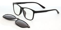 Toki | Polarized Clip-On Lens Rectangular Nailed Deco Sunglasses-0